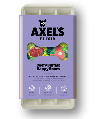 Axel's Elixir Beefy Buffalo Happy Bones Bone Broth (Pack Of 12)