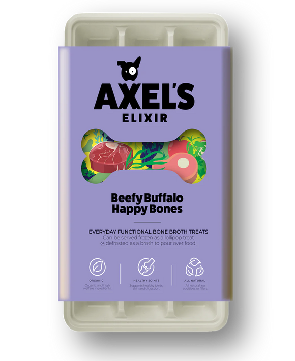 Axel's Elixir Beefy Buffalo Happy Bones Bone Broth (Pack Of 12)