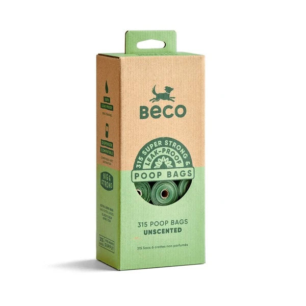 Beco Poo Bag Rolls Unscented 21 Rolls (315 Bags)