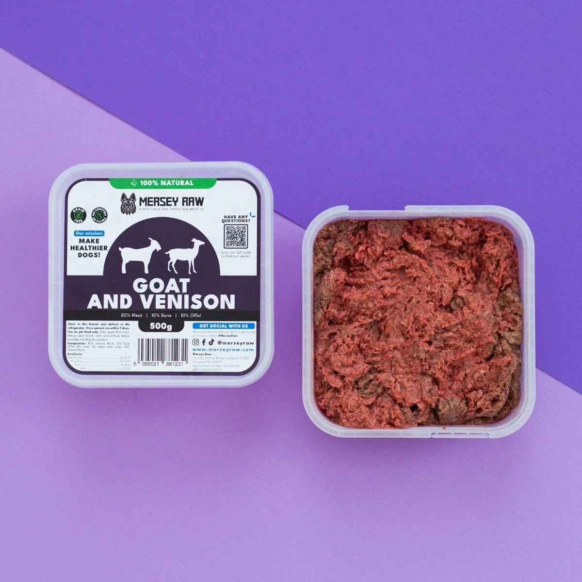 Mersey Raw Goat & Venison 500g