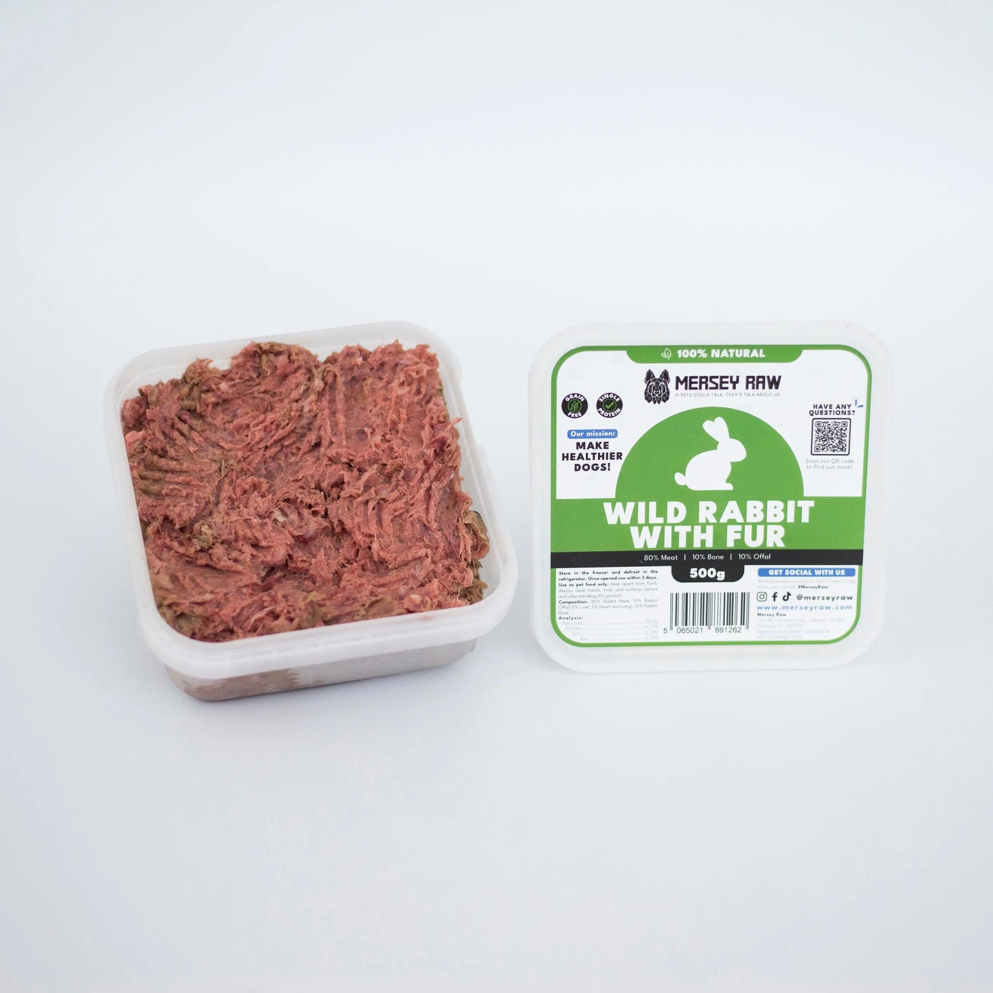 Mersey Raw Wild Rabbit with Fur