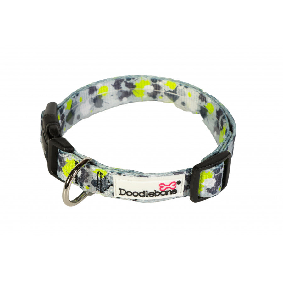 Doodlebone Originals Pattern Collar - Neon Paint Splat