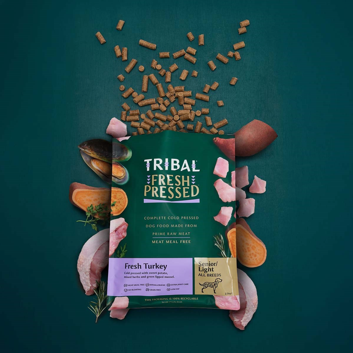 Tribal Grain Free Cold Pressed Turkey Senior Light