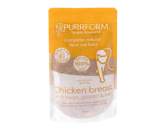 Purrform Chicken Breast with Heart & Liver 300g