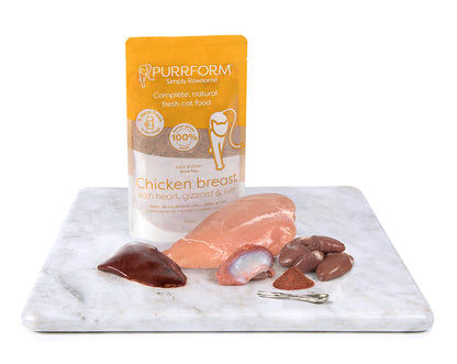 Purrform Chicken Breast with Heart & Liver 300g