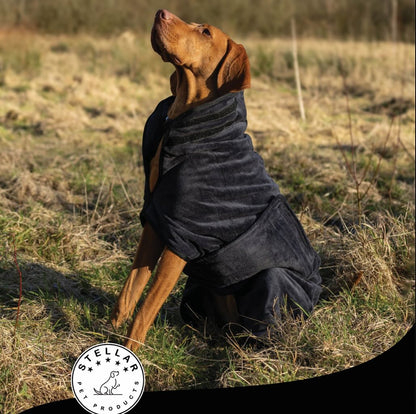 Stellar Pet Products Quick Drying Robe Charcoal