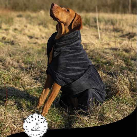 Stellar Pet Products Quick Drying Robe Charcoal