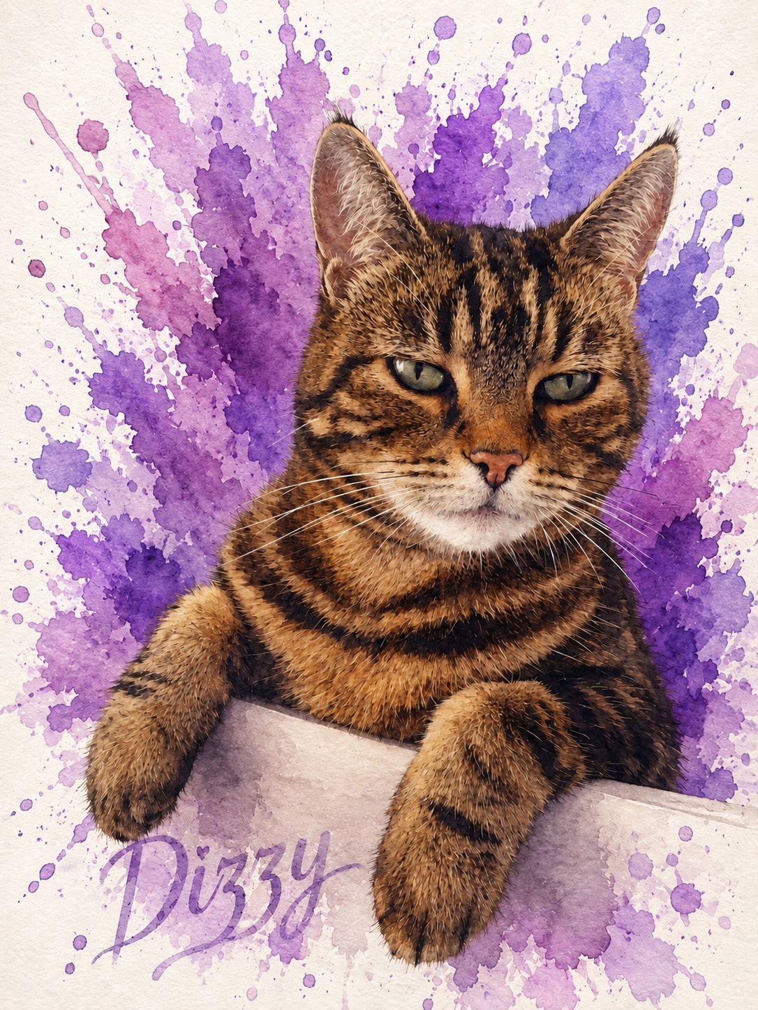 Personalised Pet Portrait Print with Frame