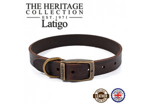 Ancol Latigo Havana Leather Collar Size 3 (28-36cm)