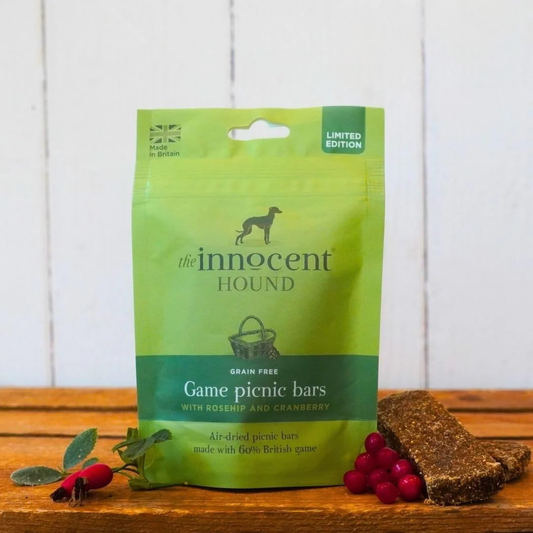 The Innocent Hound Game Picnic Bars Rosehip & Cranberry  - 2 Bar Pack