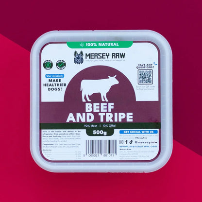 Mersey Raw Beef & Tripe 500g