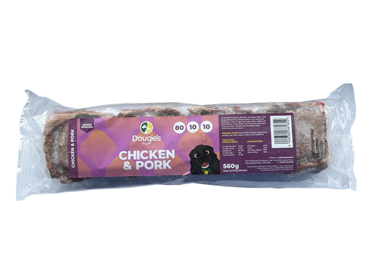 Dougies Chicken & Pork 80/10/10 560g (4 x 140g)