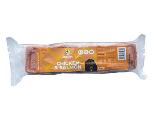 Dougies Chicken & Salmon 80/10/10 560g (4 x 140g)