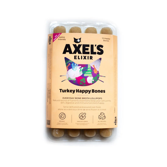 Axel's Elixir For Cats Turkey Happy Bones Bone Broth (Pack Of 12)