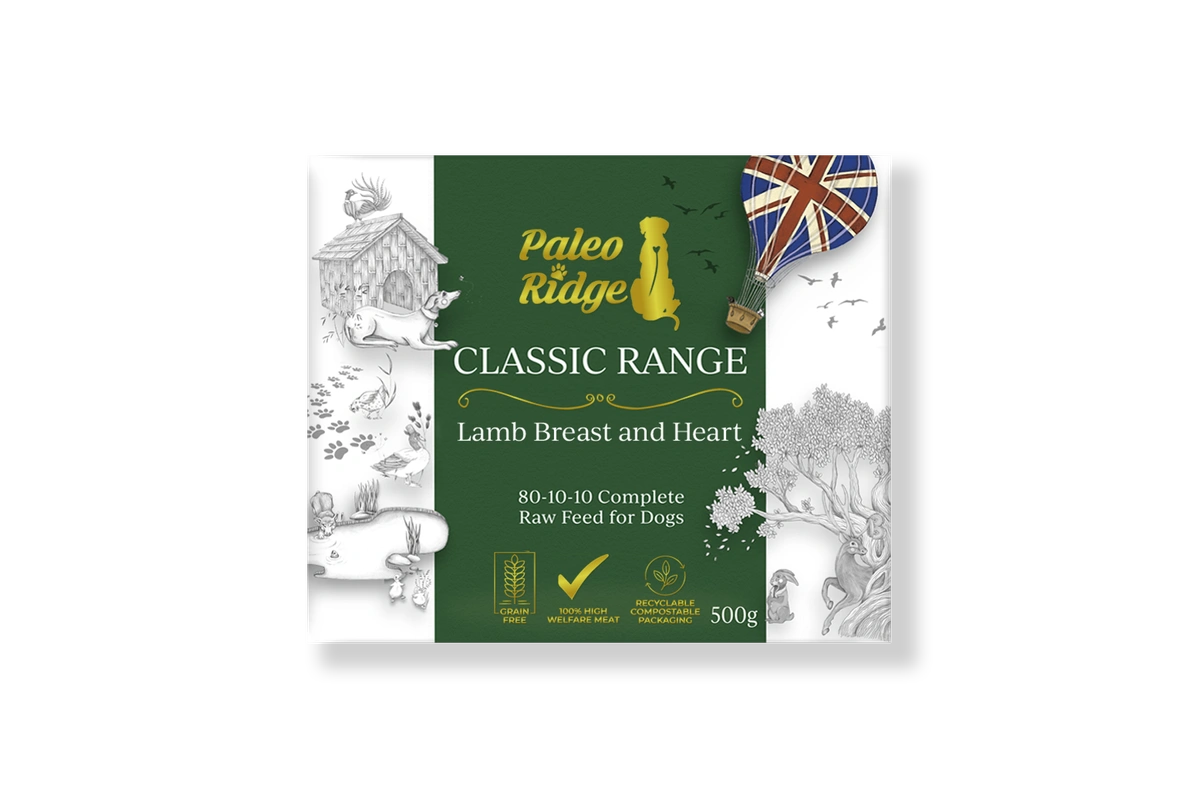 Paleo Ridge Classic Lamb Breast & Heart 500g