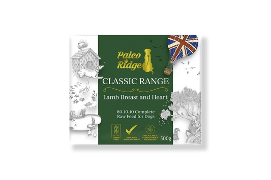 Paleo Ridge Classic Lamb Breast & Heart 500g
