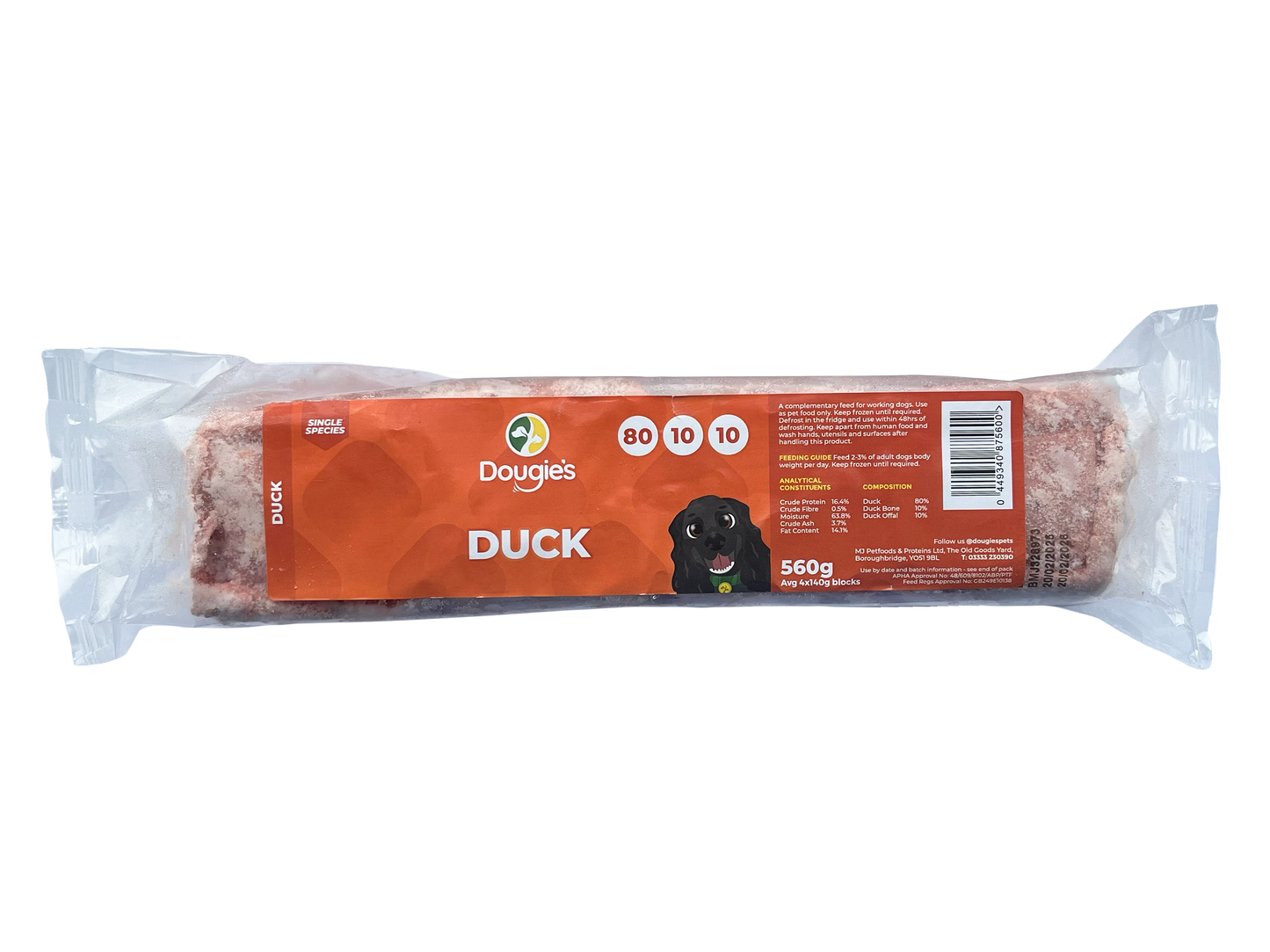 Dougies Duck Single Species 560g (4 x 140g)