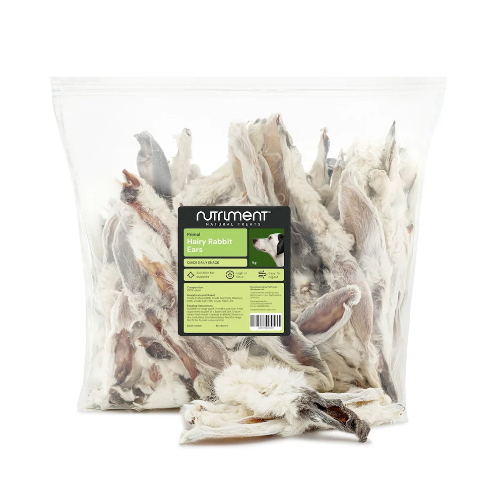 Nutriment Natural Treats Hairy Rabbit Ears 1kg