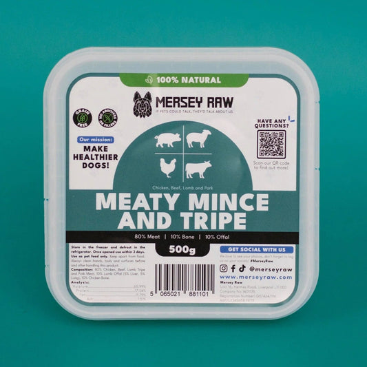 Mersey Raw Meaty Mince & Tripe 500g