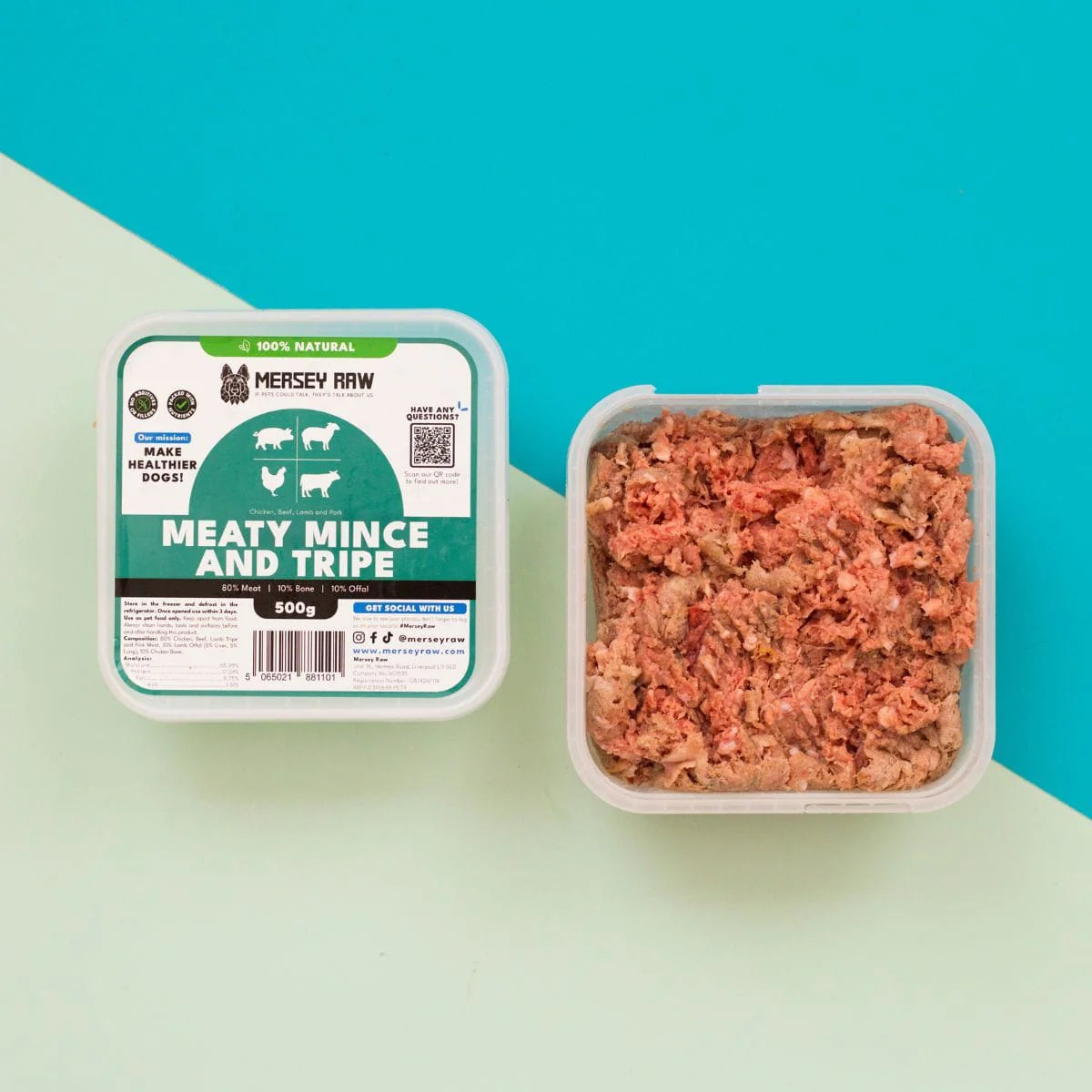 Mersey Raw Meaty Mince & Tripe 500g