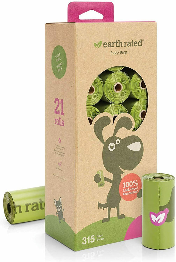 Earth Rated Lavender Scented Poop Bags (21x15 Rolls)