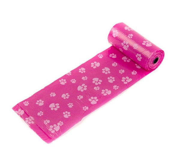 Great & Small Tough Poop Bag Scented Pink Paw Print (4 Rolls)