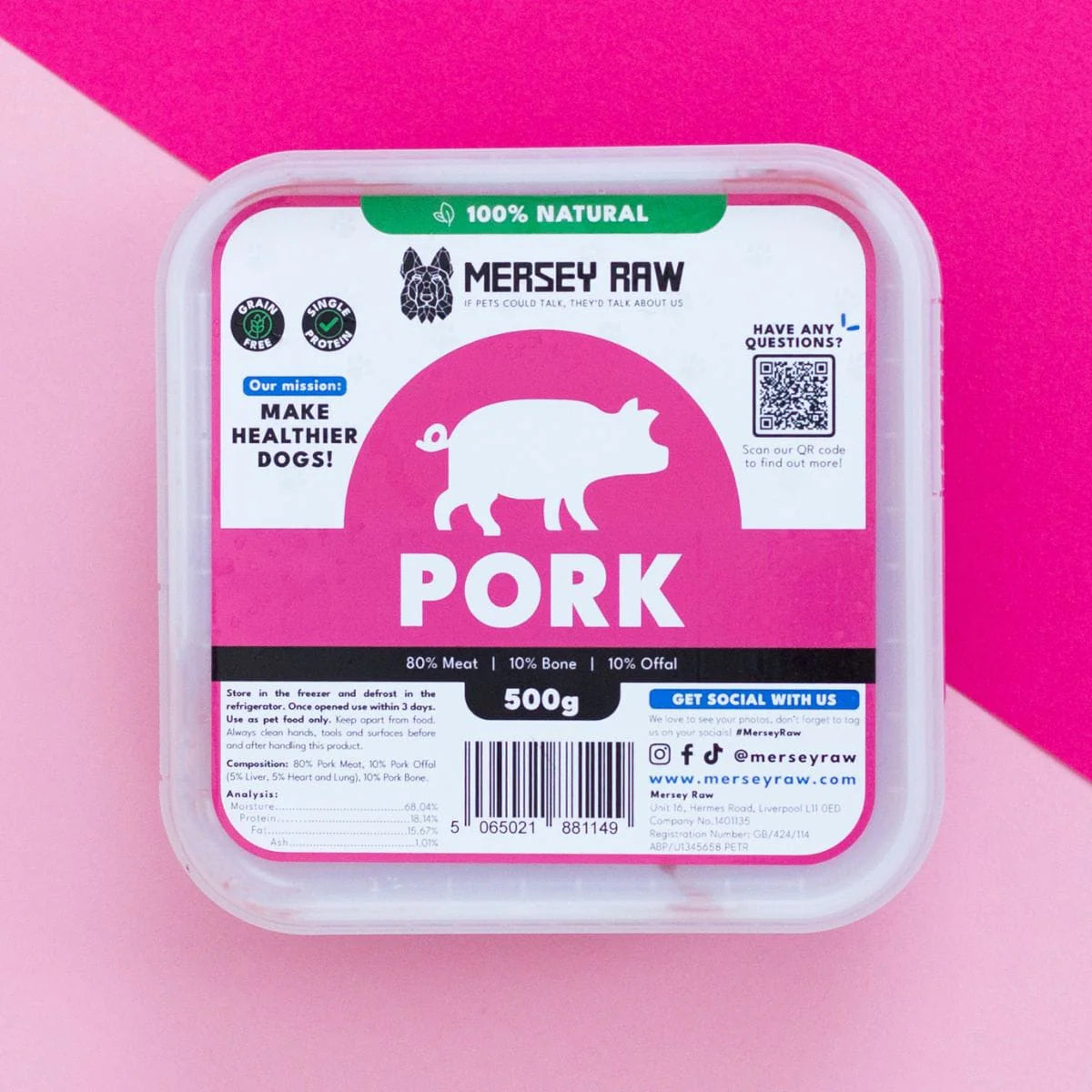 Mersey Raw Pork 500g