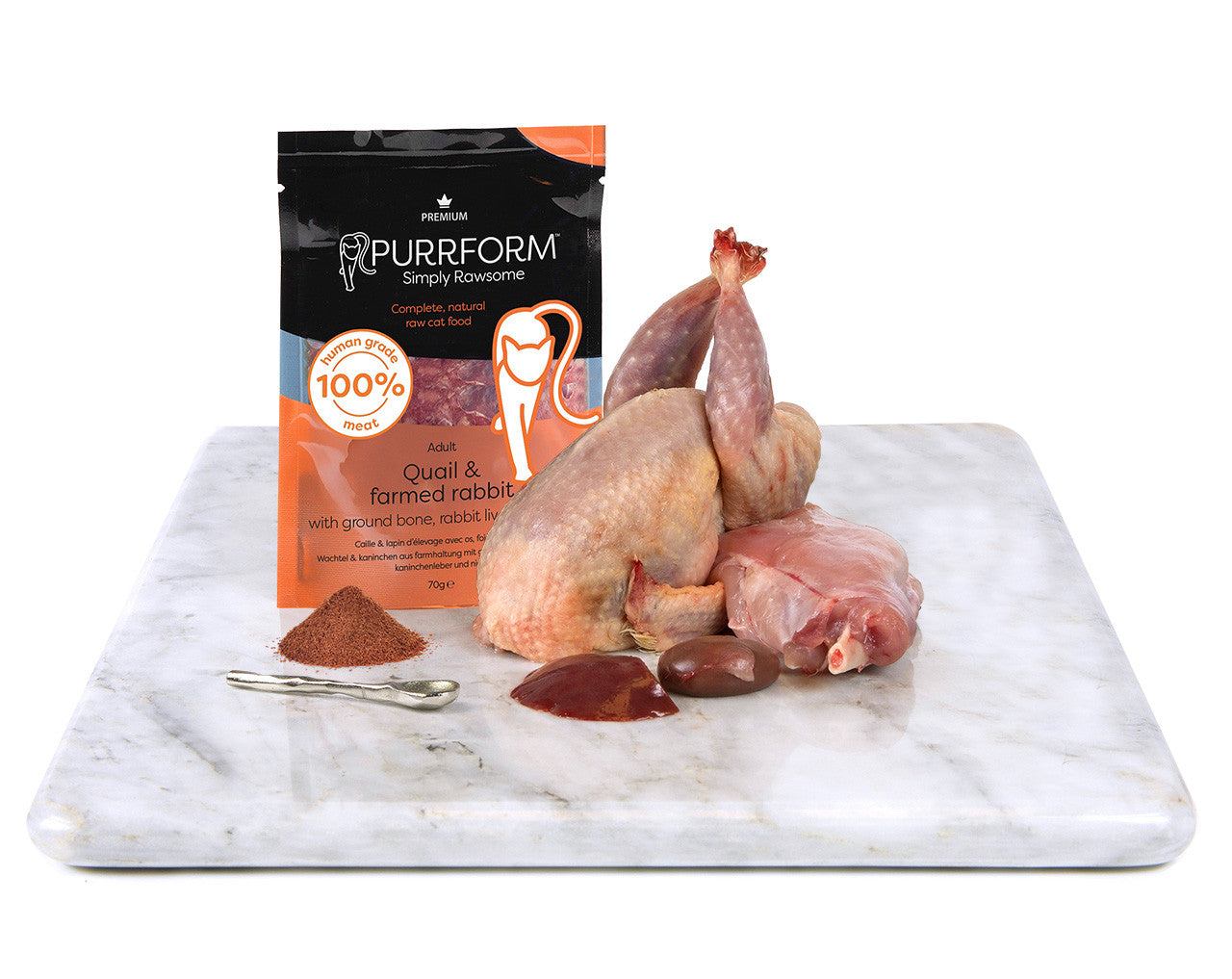 Purrform Quail & Farmed Rabbit & Ground Bone 6 x 70g