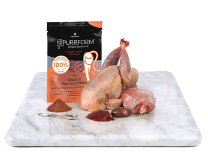Purrform Quail & Farmed Rabbit & Ground Bone 6 x 70g