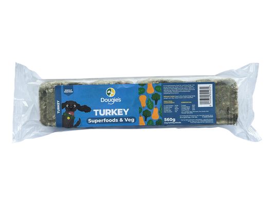 Dougies Turkey Superfoods & Veg Single Protein 560g (4 x 140g)