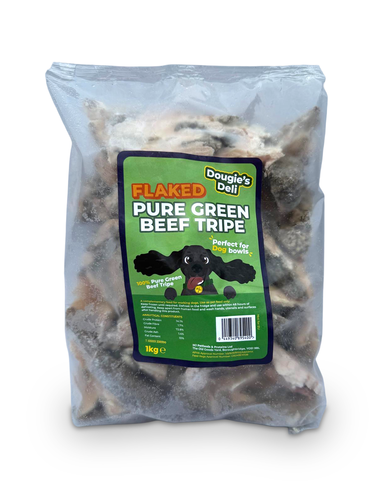 Dougies Flaked Green Beef Tripe 1kg