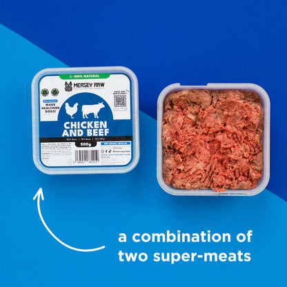 Mersey Raw Chicken & Beef 500g