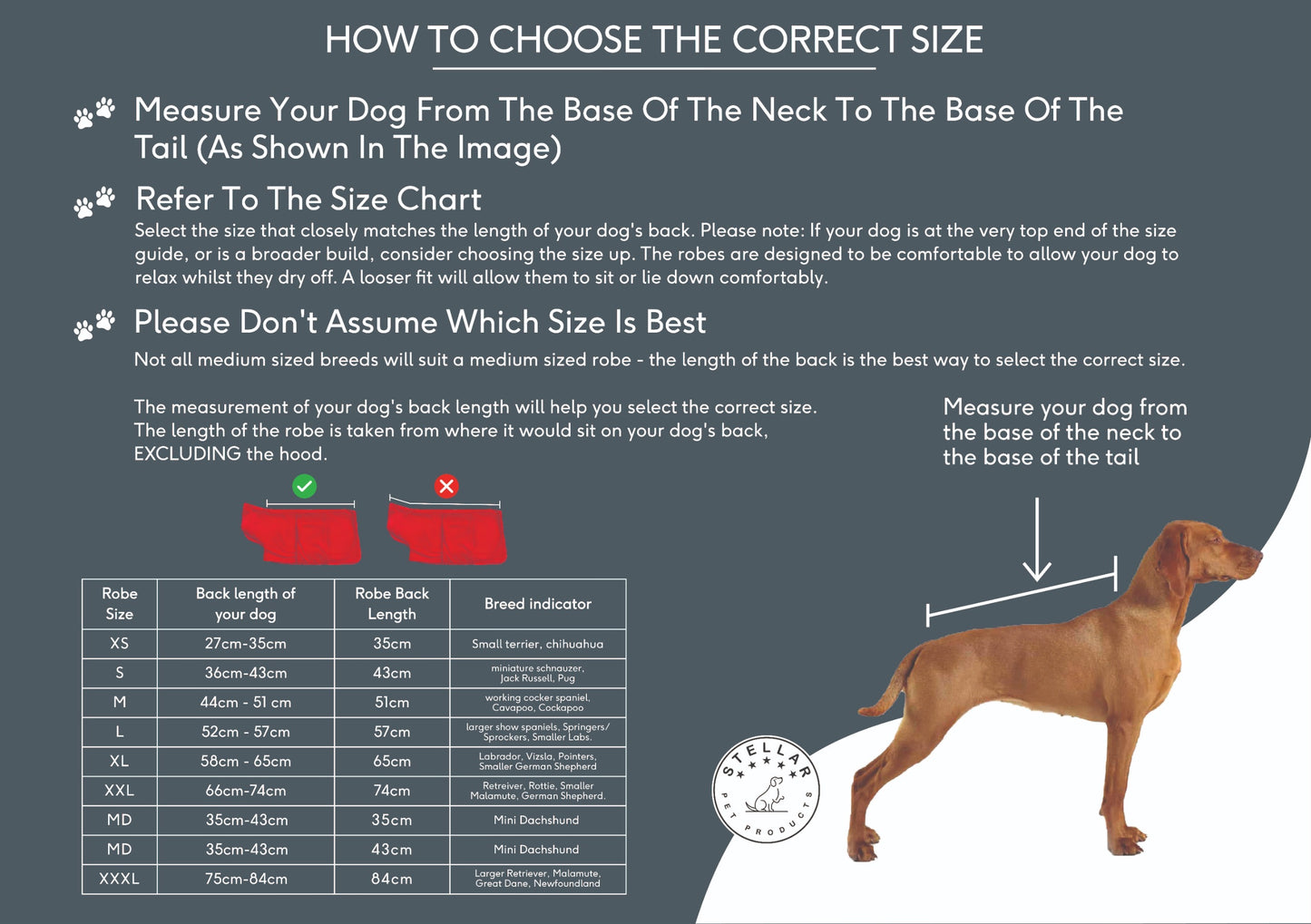 Stellar Pet Products Quick Drying Robe Chilli