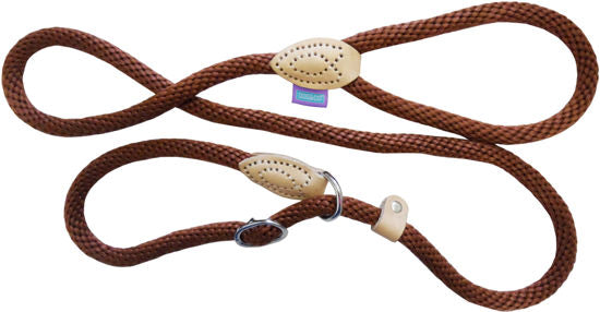 Hemmo & Co Soft Touch Rope Slip Lead Brown (14mm)