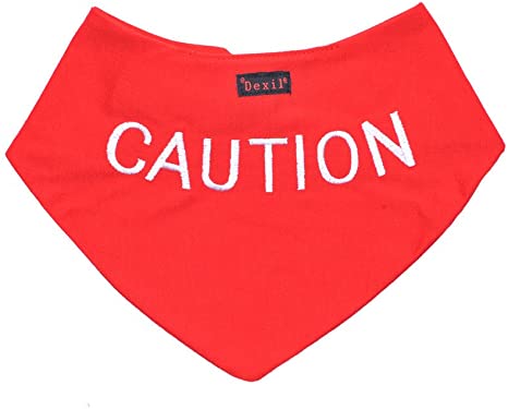 Dexil Friendly Dog Collars Bandana - Caution