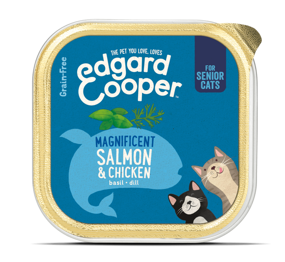 Edgard Cooper Salmon & Chicken cup for Senior Cats 19x85g