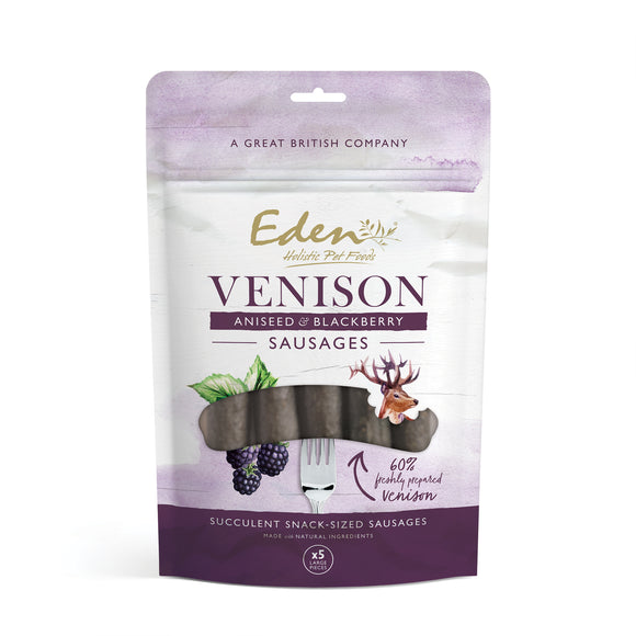 Eden Venison With Aniseed & Blackberry Large Sausages (5 Pack)