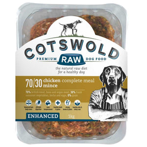 Cotswold Enhanced 70/30 Chicken Mince for Senior Dogs 1kg