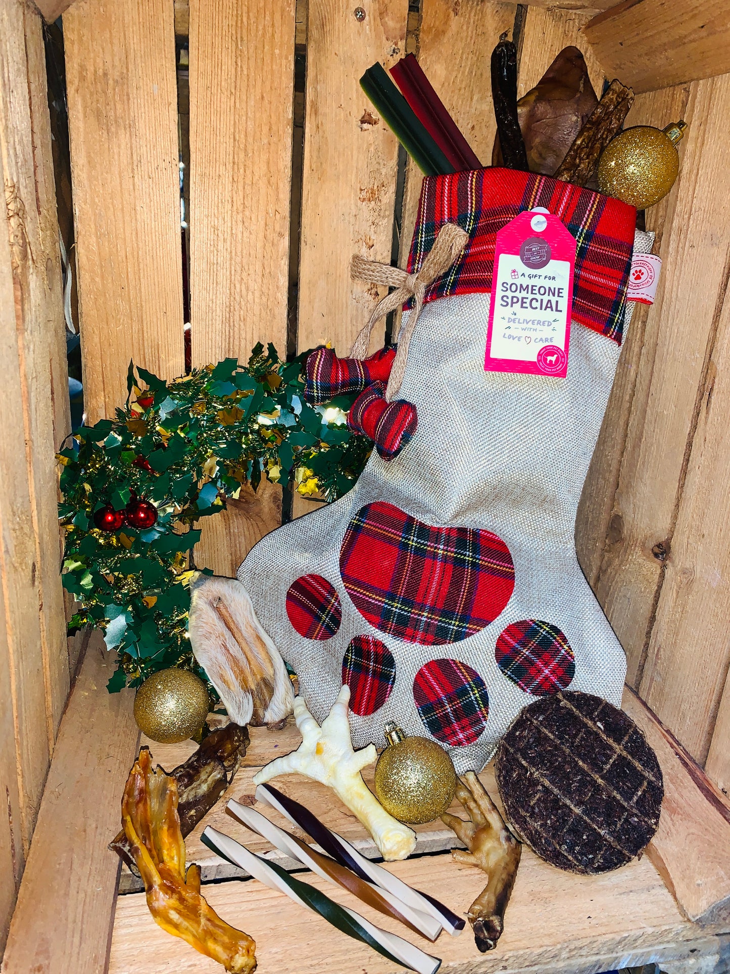 Classic Filled Christmas Stocking For Dogs