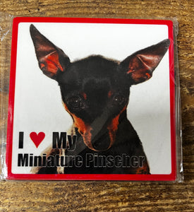 Pet Parade Miniature Pinscher Coaster
