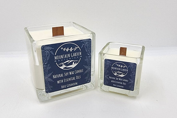 Mountain Garden Natural Soy Wax Candle - Rose Geranium