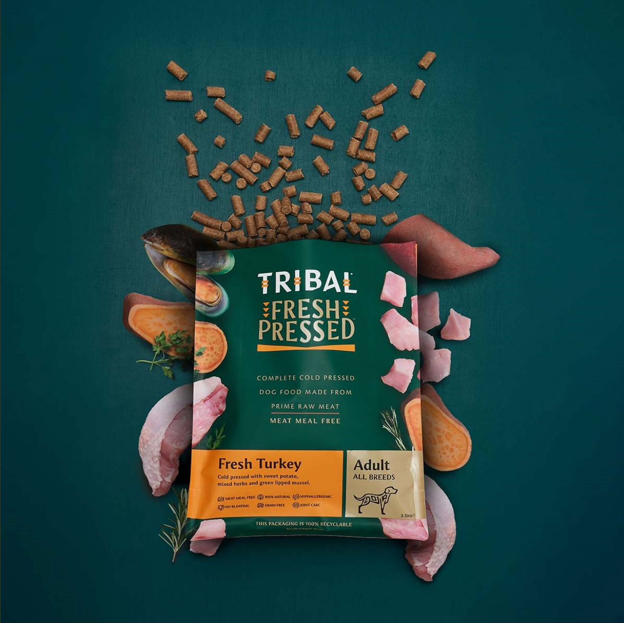 Tribal Grain Free Cold Pressed Adult Turkey