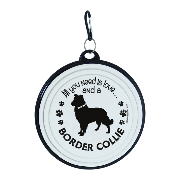 Pet Parade Border Collie Travel Bowl