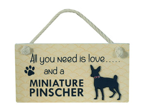 Pet Parade Miniature Pinscher Hanging Sign
