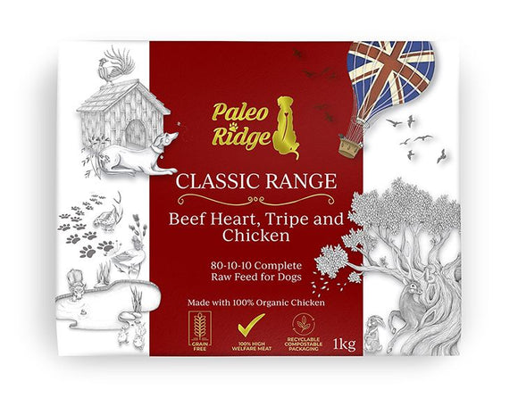 Paleo Ridge Classic Beef Heart Tripe & Chicken 1kg