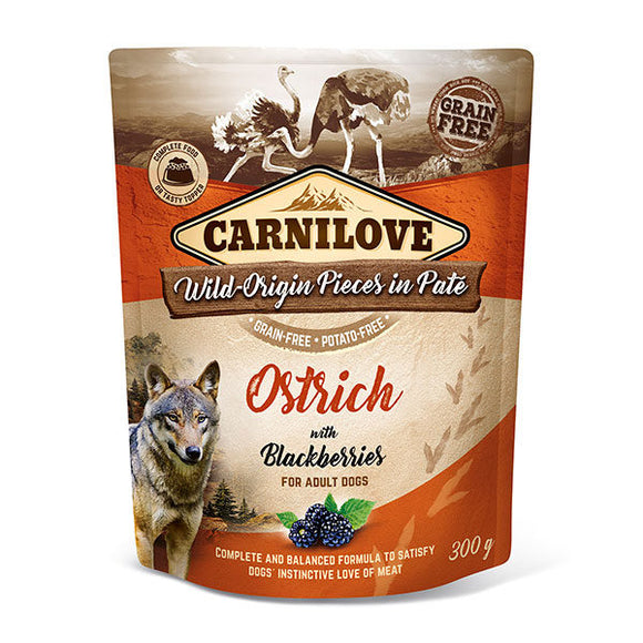 Carnilove Ostrich with Blackberries (Wet Pouch)