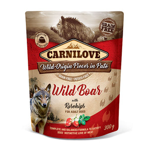 Carnilove Wild Boar with Rosehips (Wet Pouch)