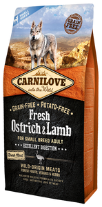 Carnilove Fresh Ostrich & Lamb Adult Small Breed Dry Dog Food