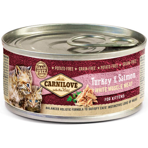 Carnilove Turkey & Salmon Wet Kitten Food 12x100g
