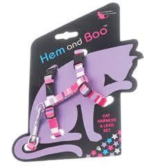 Hemmo and Co Stripe Cat Harness Pink